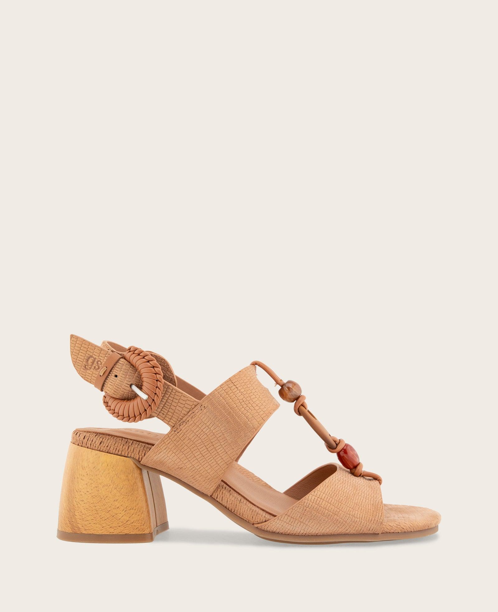 Gentle Souls - Miracle Embossed Stone Embellished Heeled Sandal by GENTLE SOULS