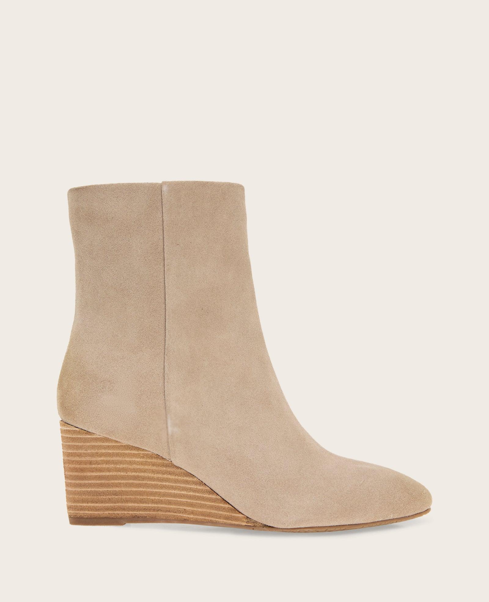 Gentle Souls - Nash Suede Side Zip Wedge Bootie by GENTLE SOULS Gentle Souls - Nash Suede Side Zip Wedge Bootie by GENTLE SOULS