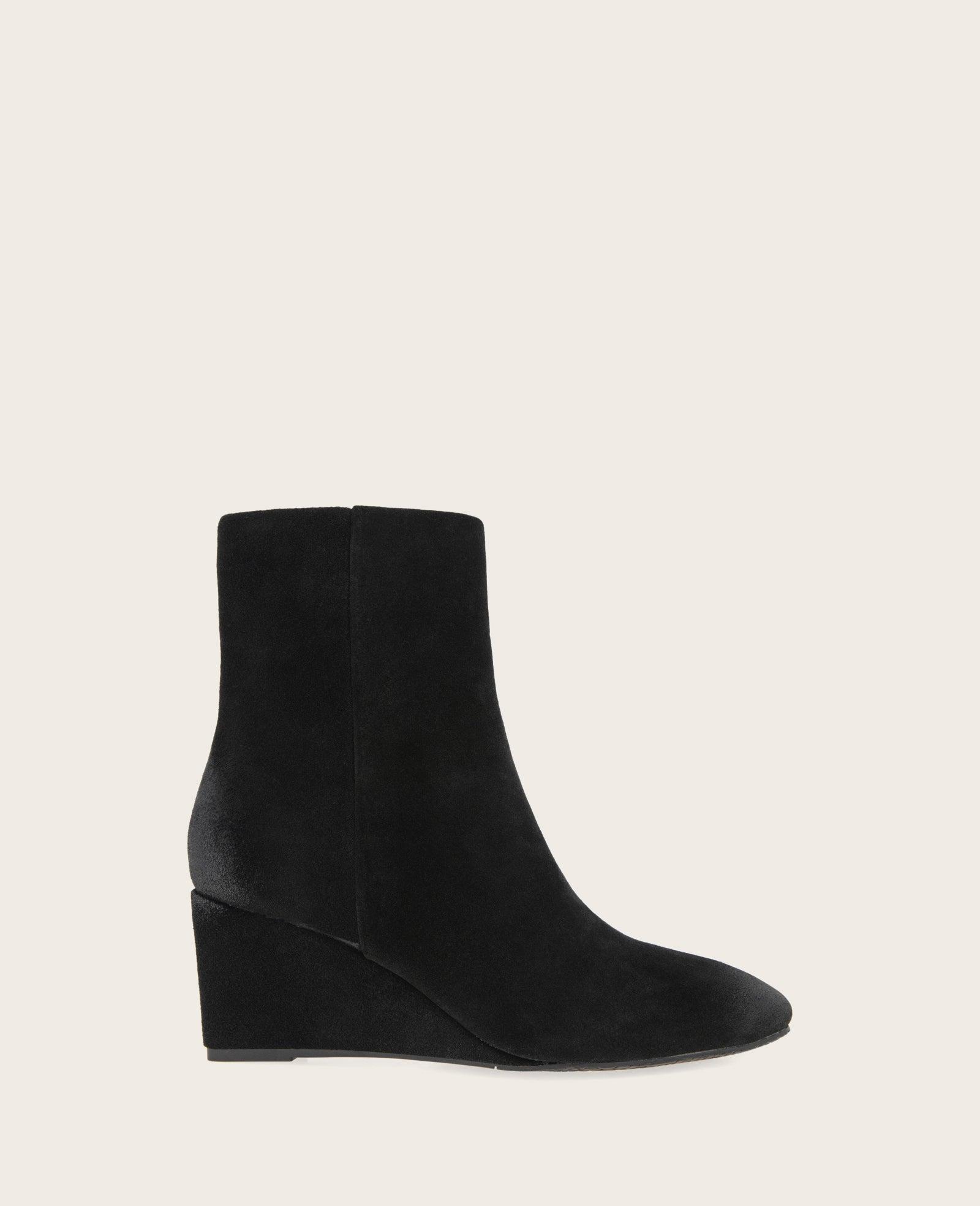 Gentle Souls - Nash Suede Side Zip Wedge Bootie by GENTLE SOULS