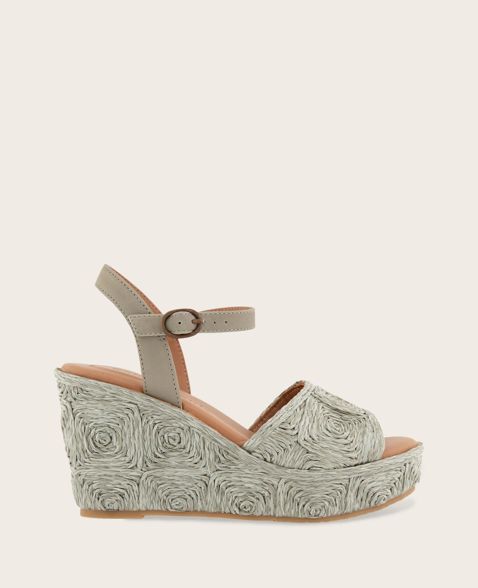 Gentle Souls - Nevio Raffia Platform Wedge by undefined