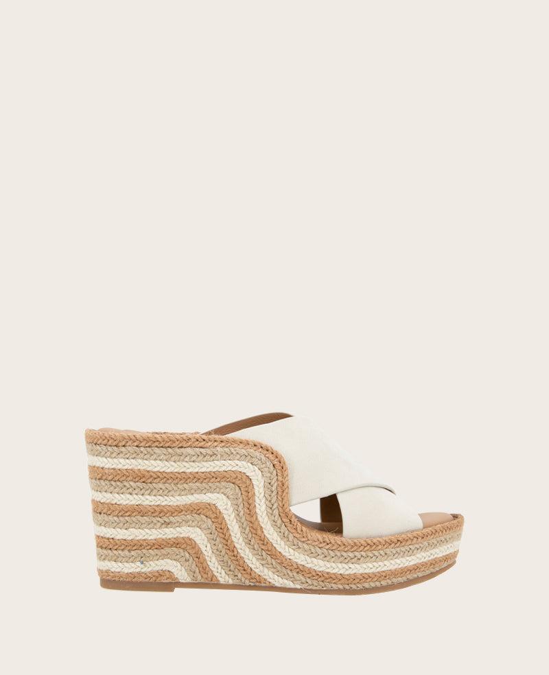 Gentle Souls - Porto Nubuck X Band Espadrille Wedge by GENTLE SOULS