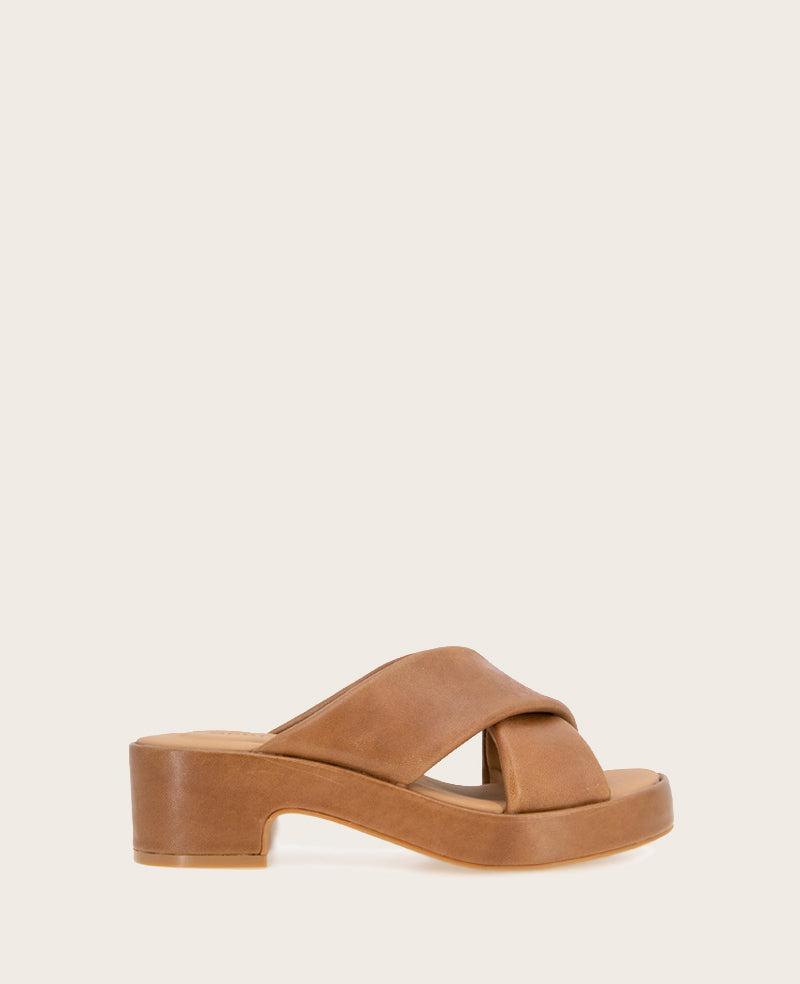 Gentle Souls - River Leather X Band Platform Sandal by GENTLE SOULS