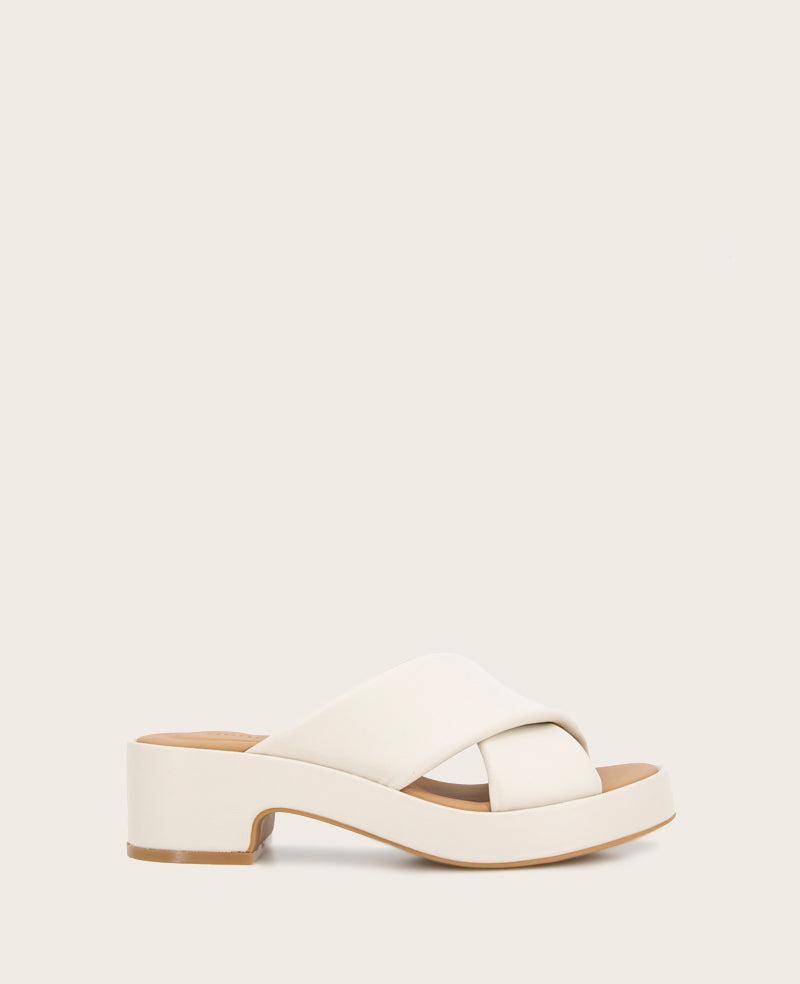Gentle Souls - River Leather X Band Platform Sandal by GENTLE SOULS