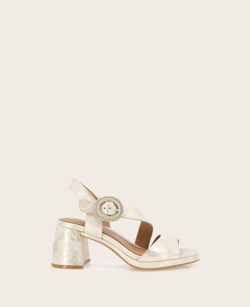 Gentle Souls - Roma Metallic Heel Sandal by GENTLE SOULS