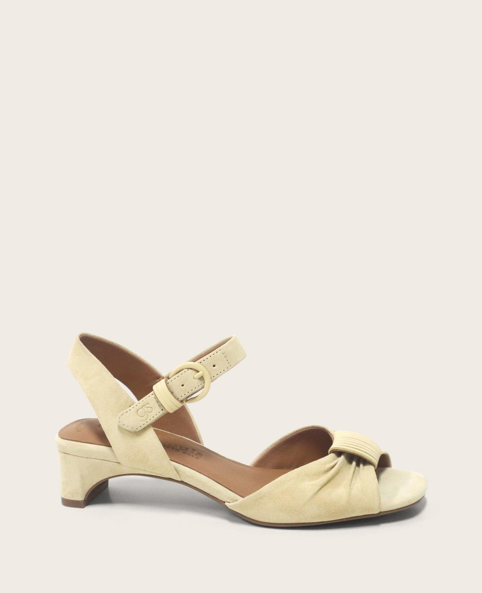 Gentle Souls - Sorae Suede Open Toe Heeled Sandal by GENTLE SOULS