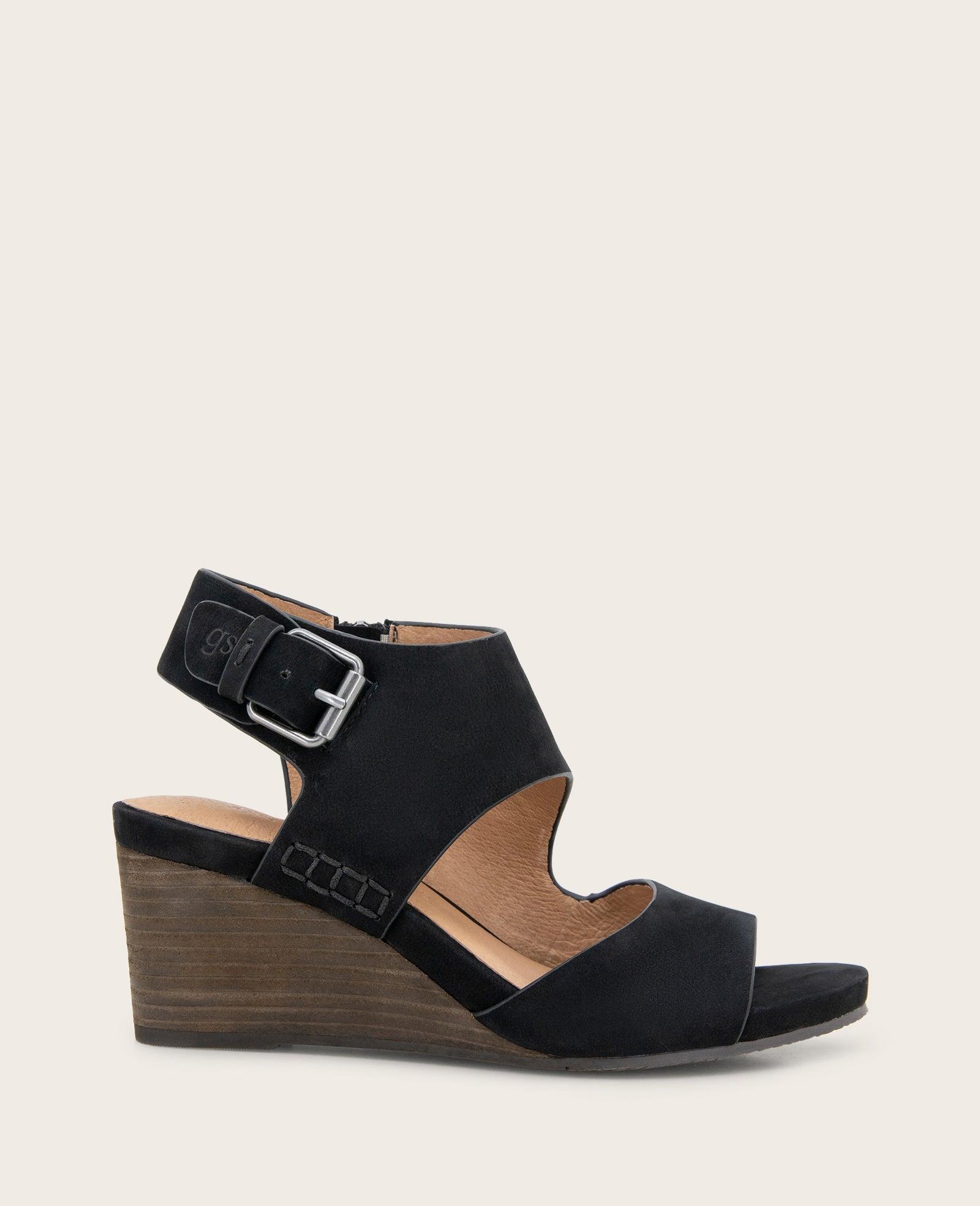 Gentle Souls - Tilly Nubuck Wedge Sandal by GENTLE SOULS