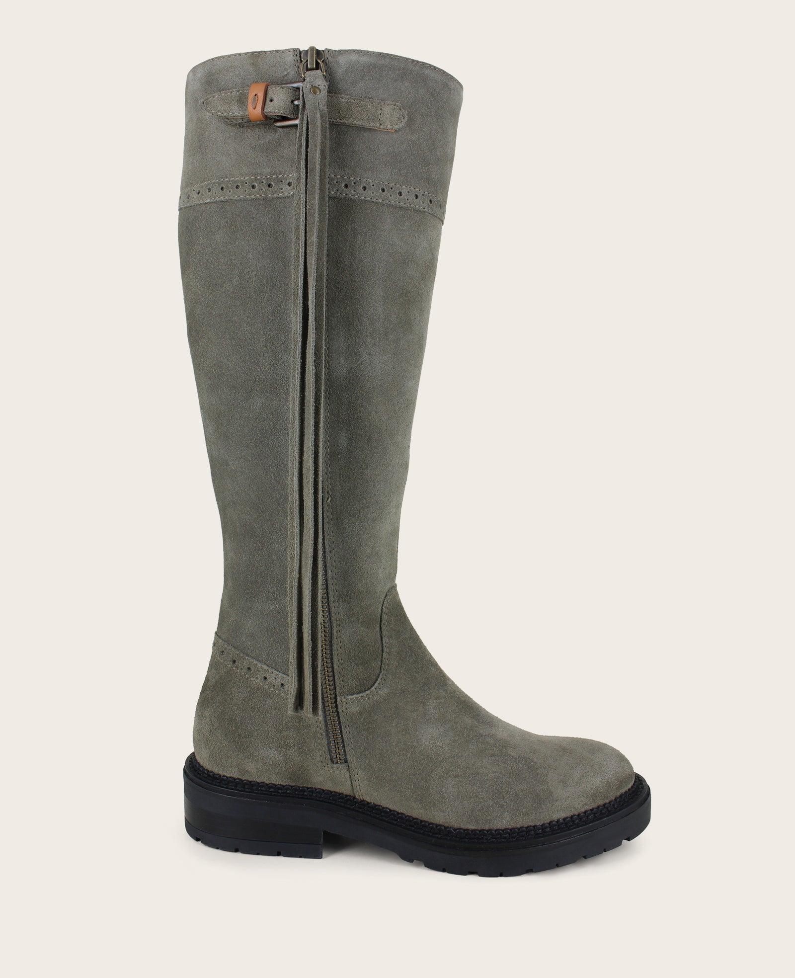 Gentle Souls - Wheron Suede Tassel Pull Side Zip Lug Boot by GENTLE SOULS