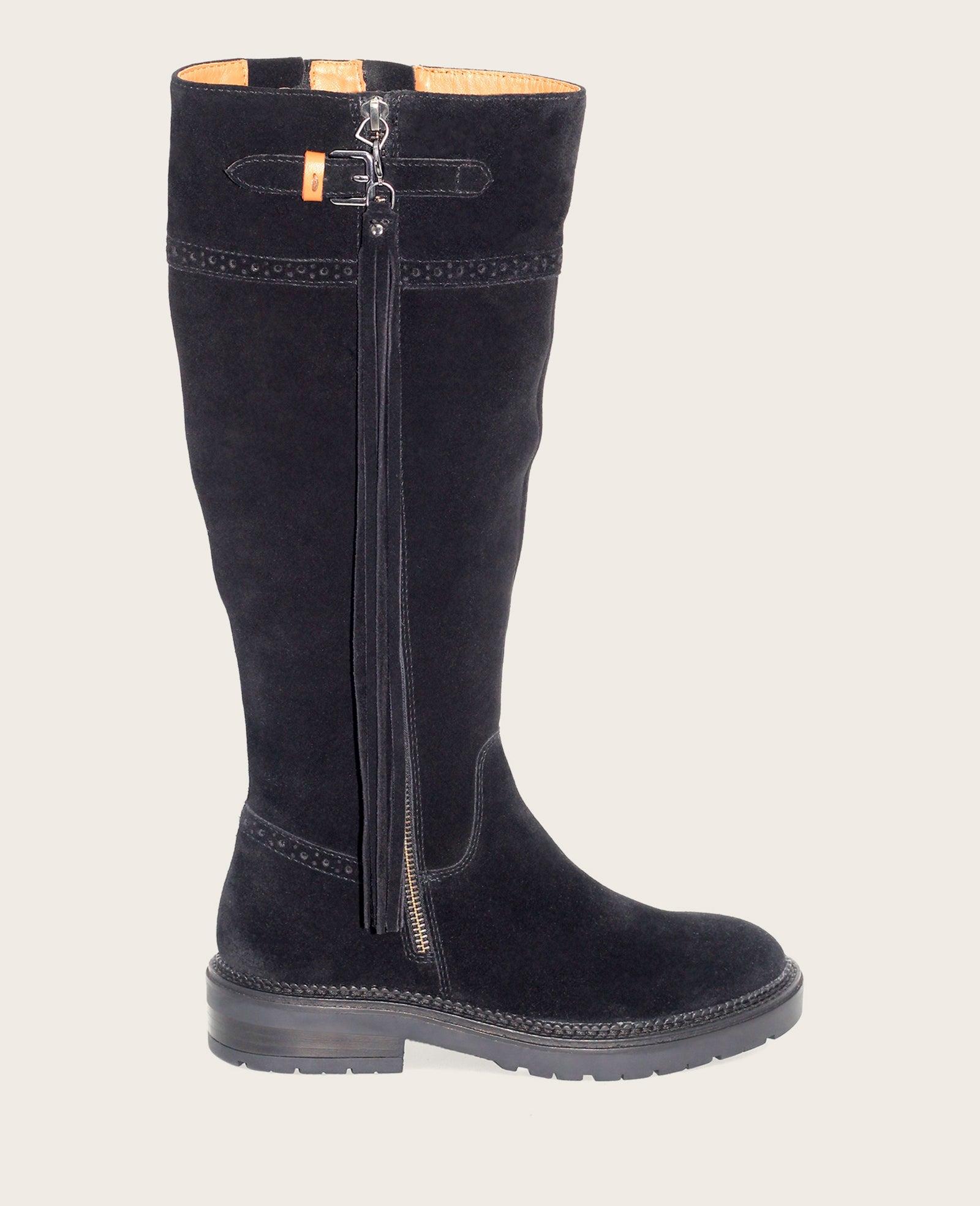 Gentle Souls - Wheron Suede Tassel Pull Side Zip Lug Boot by GENTLE SOULS