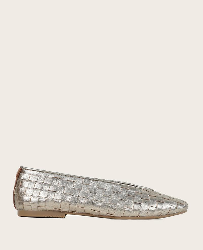Gentle Souls - Willow Woven Leather Flat by GENTLE SOULS