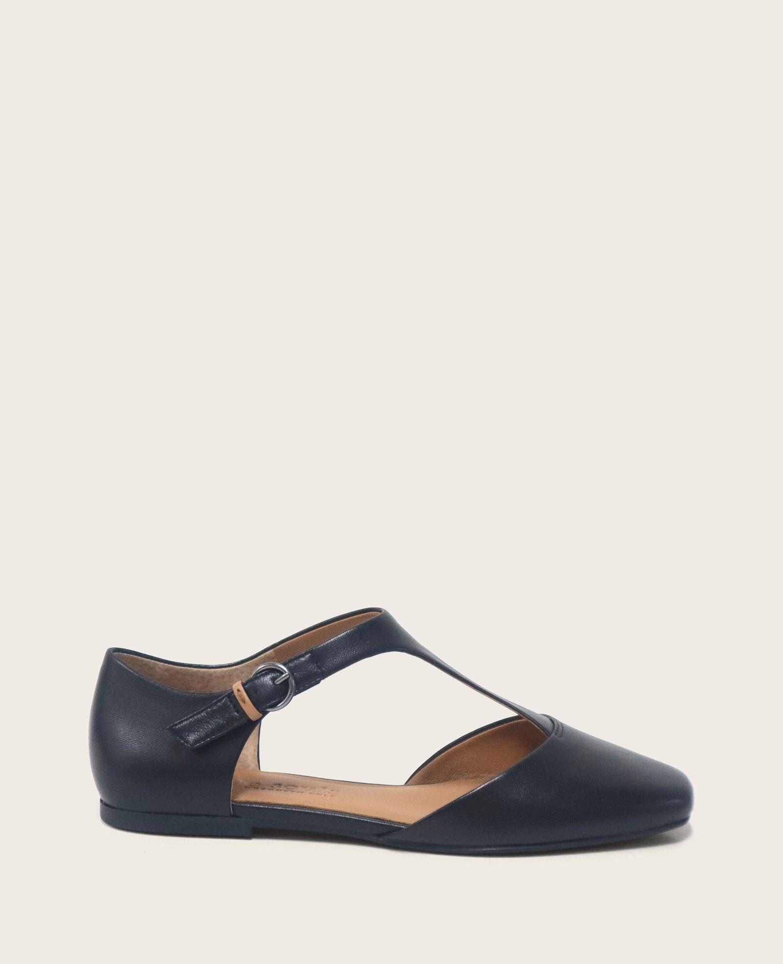 Gentle Souls - Wyatt Leather T-Strap Flat by GENTLE SOULS
