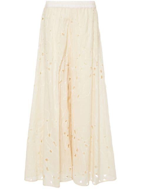 cut-out detailed wide-leg trousers by GENTRY PORTOFINO