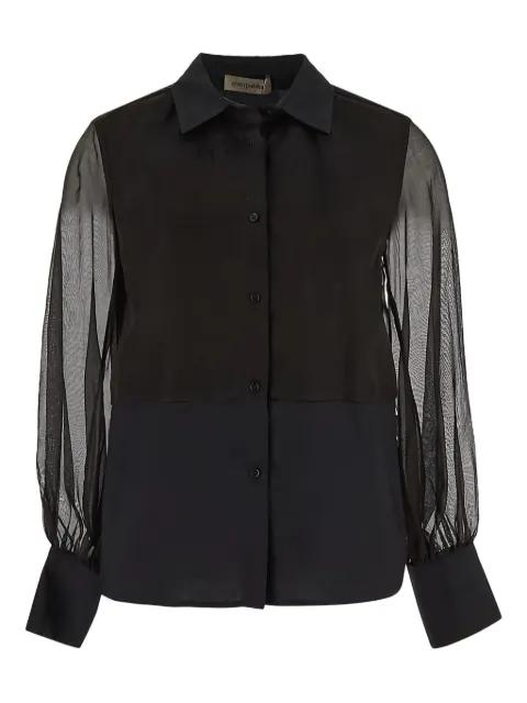 semi-sheer sleeve shirt by GENTRY PORTOFINO