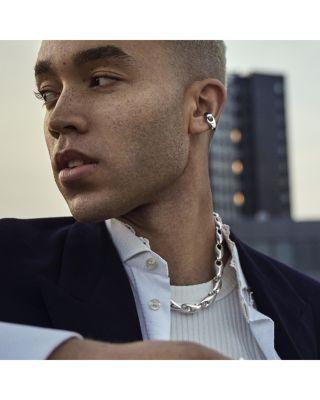 Men's Sterling Silver Reflect Interloop Single Earcuff by GEORG JENSEN