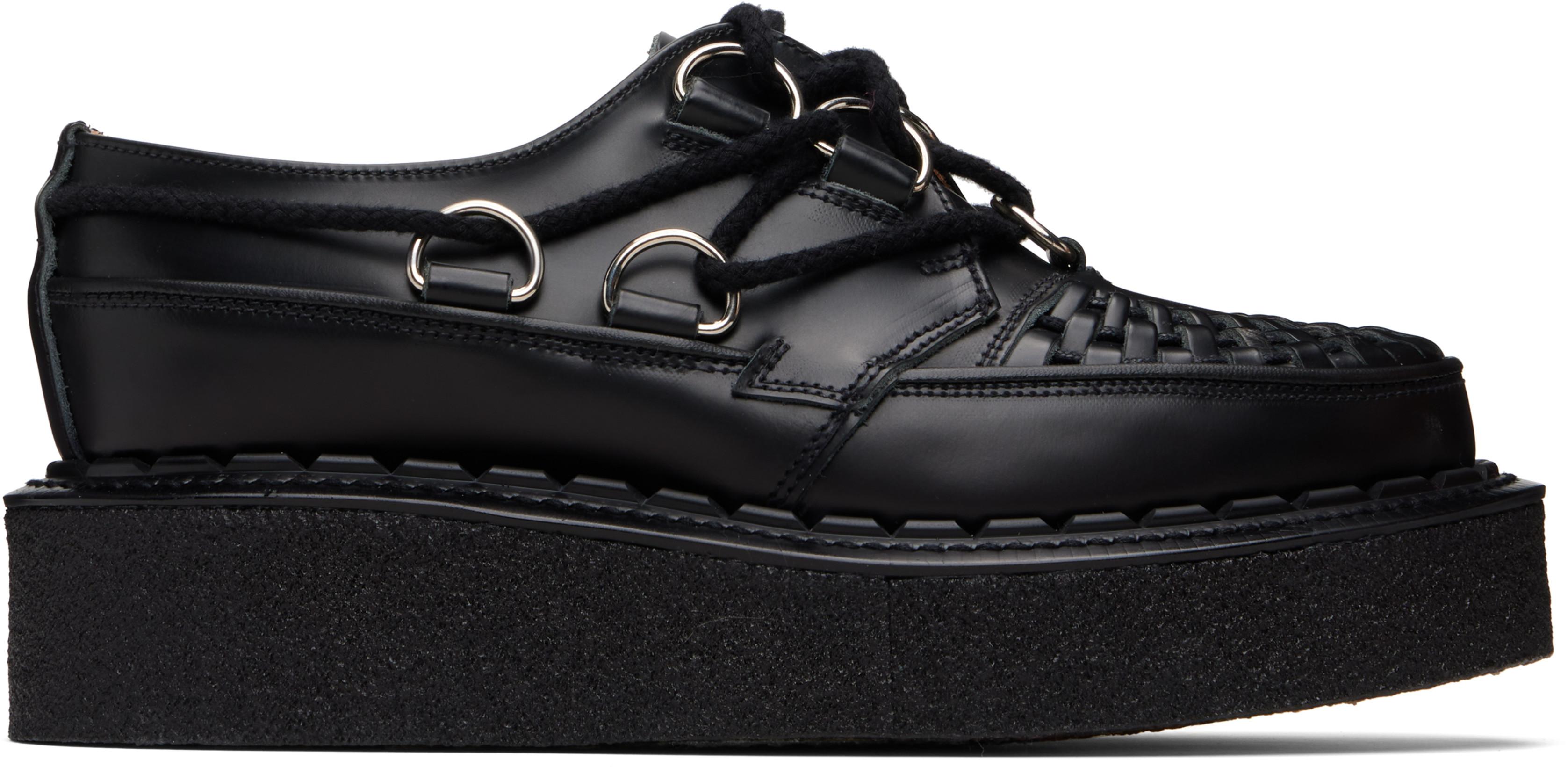 Black D-Ring Tie Skipton Derbys by GEORGE COX