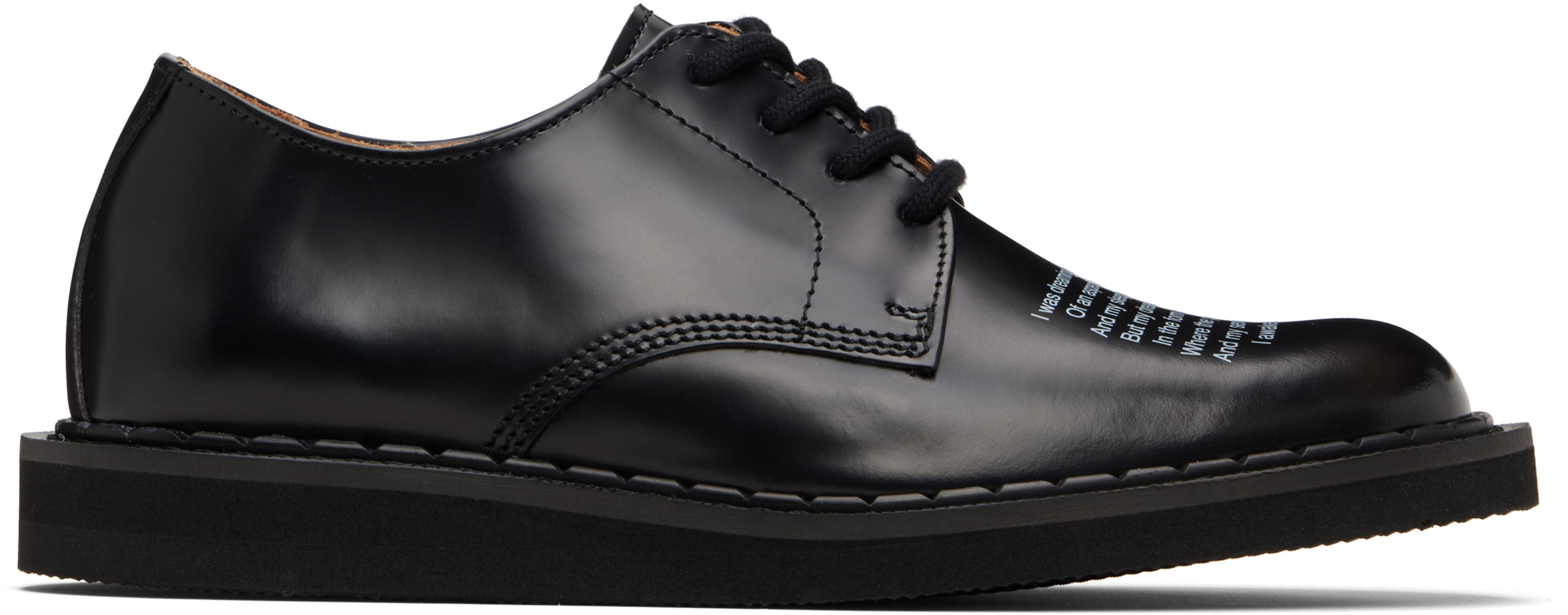 Black UNDERCOVER Edition 4 Eyelet Derbys by GEORGE COX