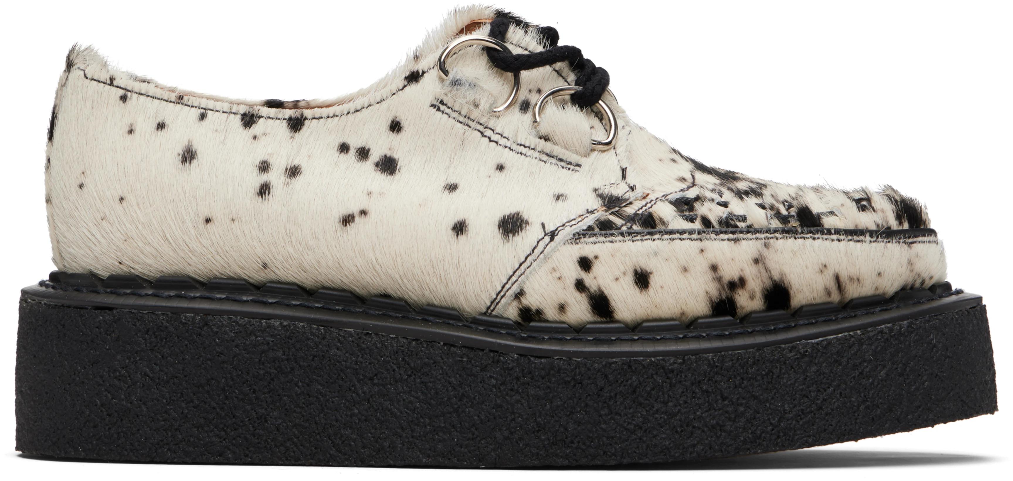 Black & Off-White Skipton Derbys by GEORGE COX