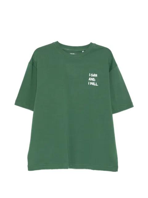 slogan-print drop-shoulder T-shirt by GEORGE.