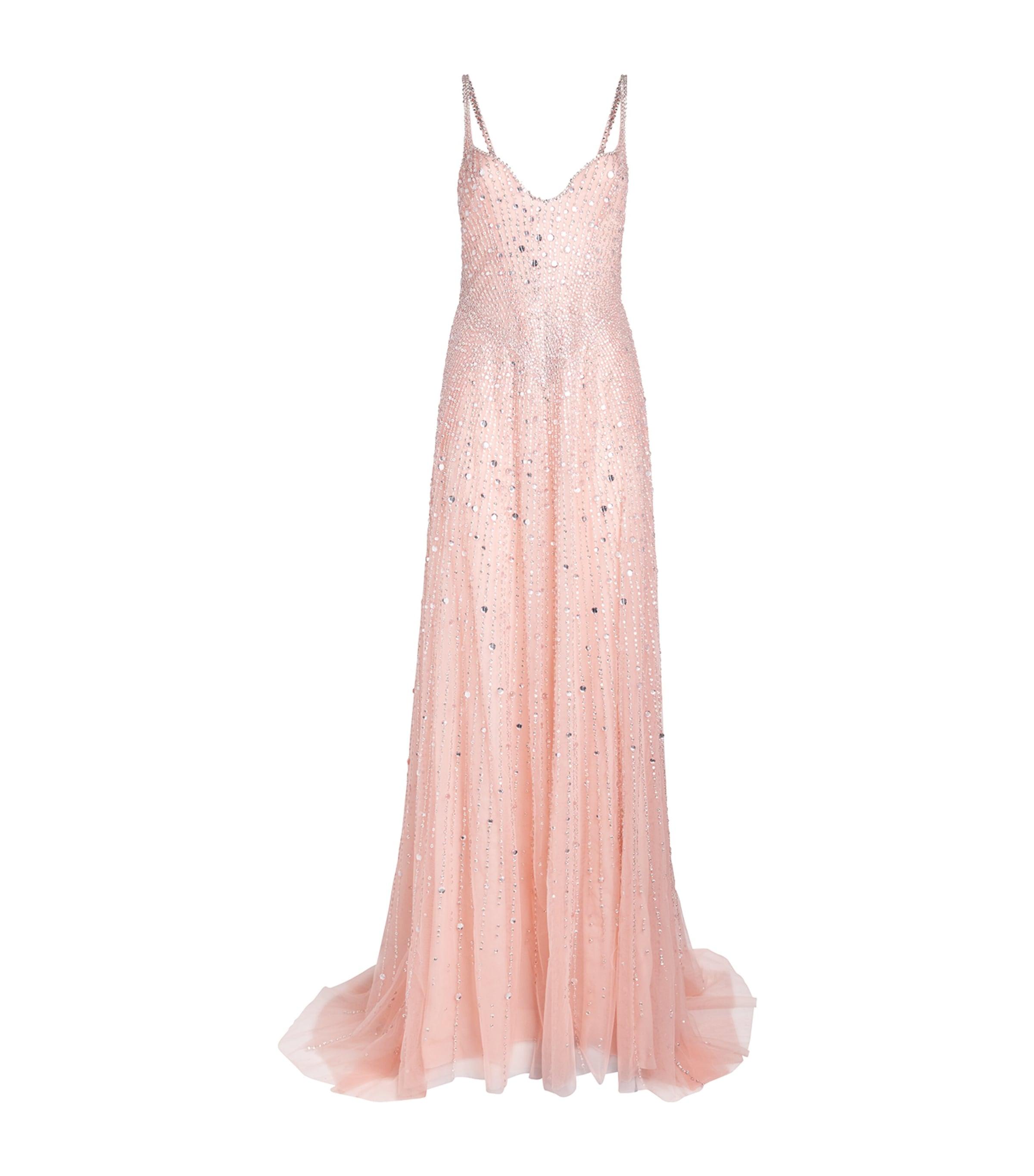 GEORGES HOBEIKA Silk-Blend Embellished Sleeveless Gown by GEORGES HOBEIKA
