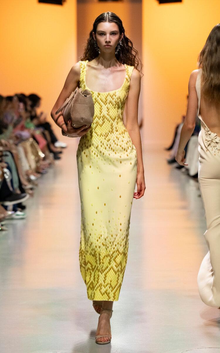 Georges Hobeika - Embellished Crepe Maxi Dress - Yellow - - Only At Moda Operandi by GEORGES HOBEIKA