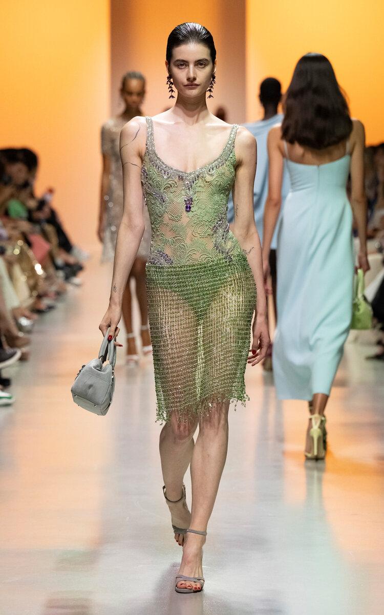 Georges Hobeika - Embellished Lace Bodysuit - Green - - Only At Moda Operandi by GEORGES HOBEIKA