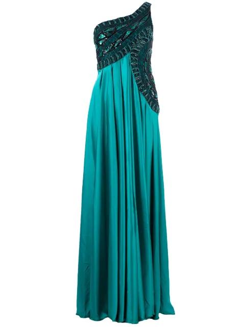 'Ivana' one shoulder dress by GEORGES MAK