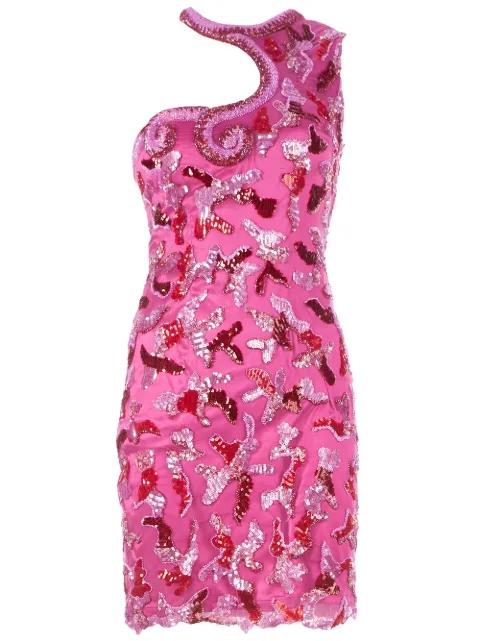 'Madje' sequinned one-shoulder dress by GEORGES MAK