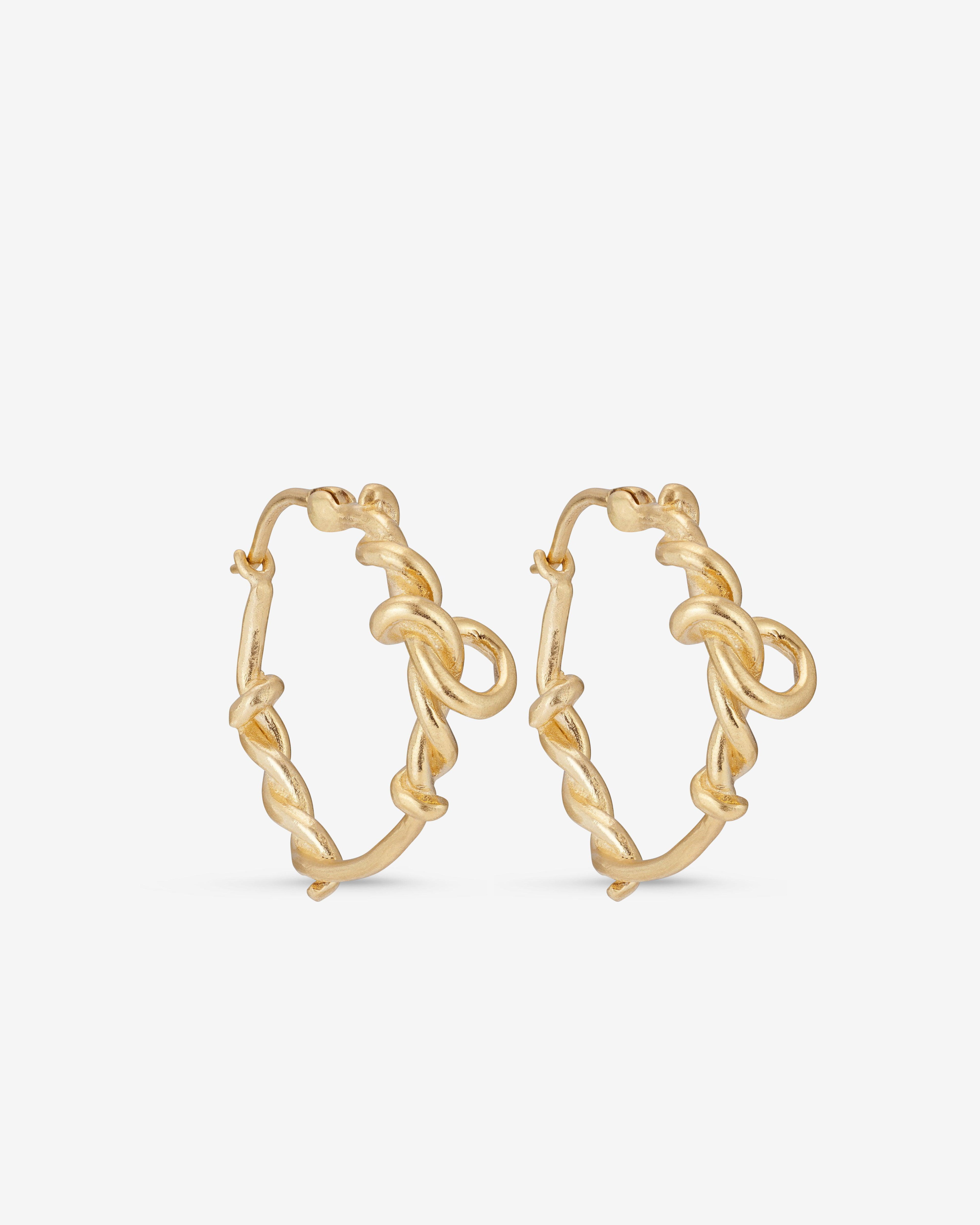 Georgia Kemball - Large Twisted Hoop Earrings -  (Yellow Gold) by GEORGIA KEMBALL
