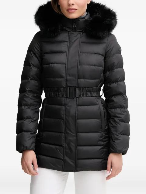 Catria hoodied belted coat by GEOX