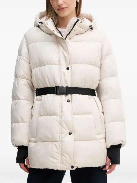 Spherica hoodied belted parka by GEOX
