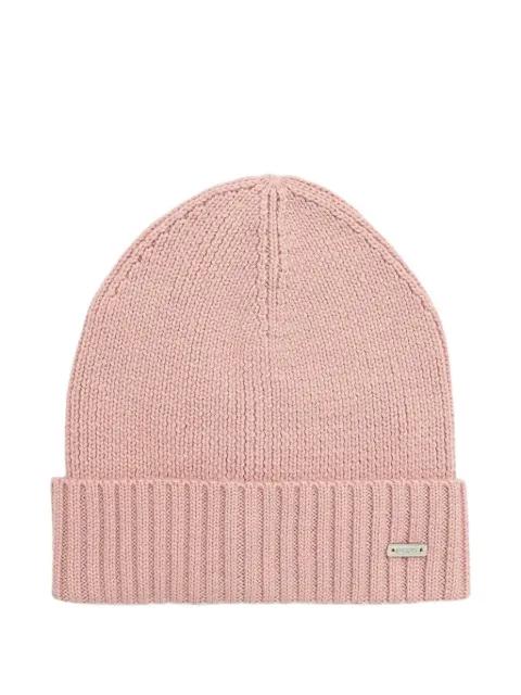 ribbed logo beanie hat by GEOX