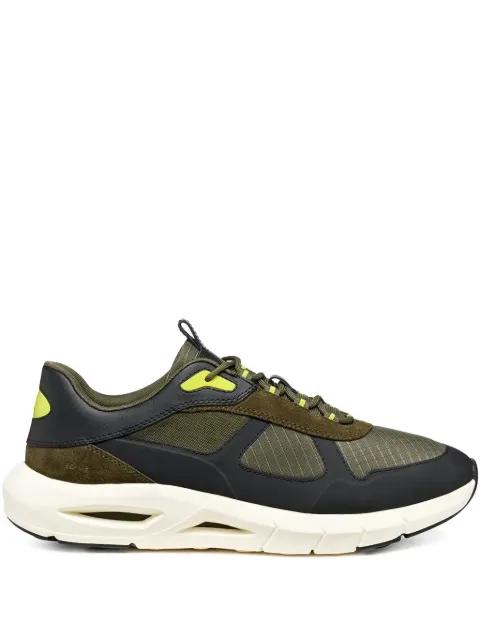 suede-panel lace-up sneakers by GEOX