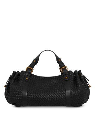 24H Woven Leather Handbag by GERARD DAREL