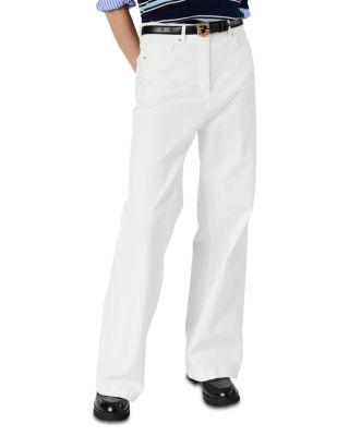 Aelina High Rise Straight Jeans in White by GERARD DAREL