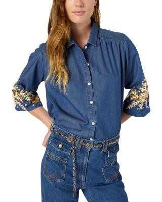 Amelie Button Front Shirt by GERARD DAREL