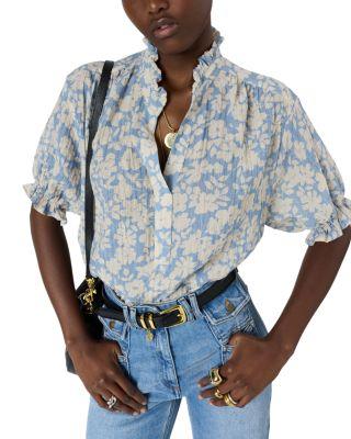 Cephise Ruffled Edge Top by GERARD DAREL