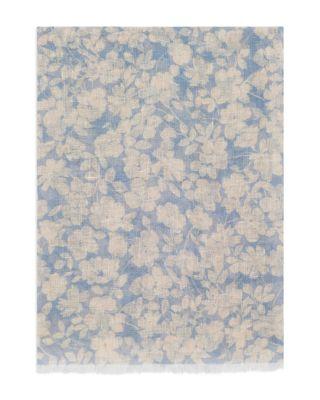 Dalia Floral Printed Linen Scarf by GERARD DAREL