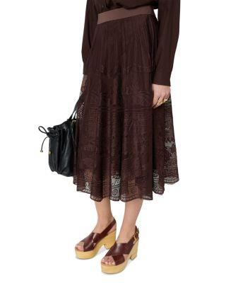 Jany Lace Midi Skirt by GERARD DAREL