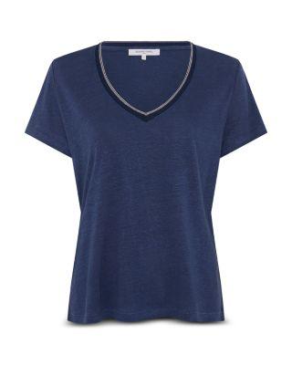 Mirana Linen V Neck Top by GERARD DAREL