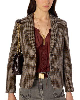 Nathane Wool Houndstooth Blazer by GERARD DAREL