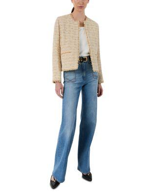 Talea Tweed Collarless Jacket by GERARD DAREL