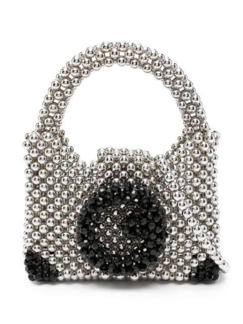 bead-embellished tote bag by GERMANIER
