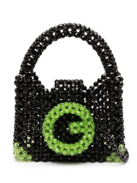 bead-embellished tote bag by GERMANIER