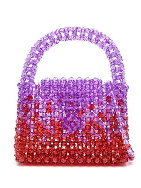 bead-embellished tote bag by GERMANIER