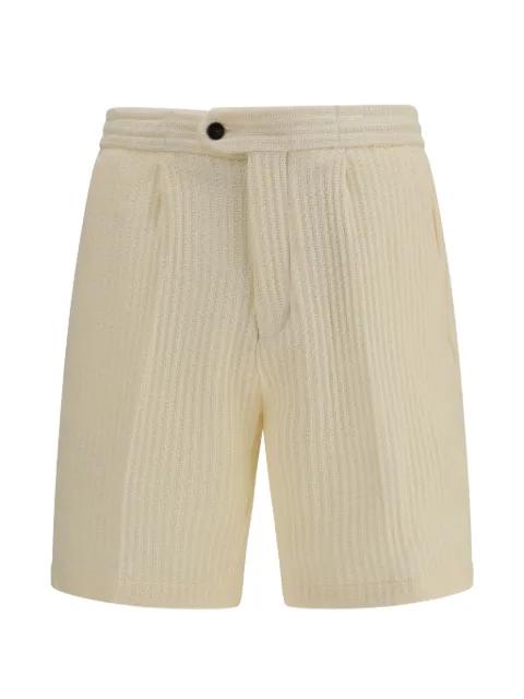 textured pleated shorts by GERMANO 1952