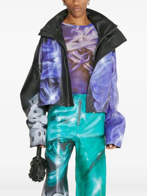 graphic-print high-neck jacket by GERRIT JACOB