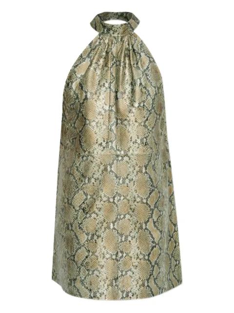 Feliza snakeskin halterneck dress by GESTUZ