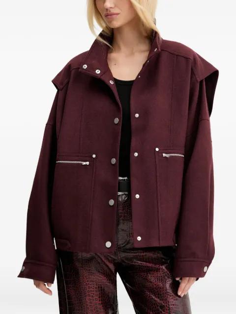GZdiaz silver zip-detail jacket by GESTUZ