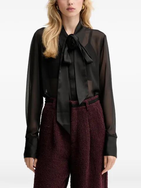 GZlynne bow sheer blouse by GESTUZ