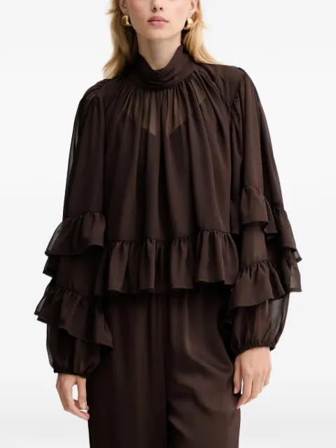 GZmio ruffled high-neck blouse by GESTUZ