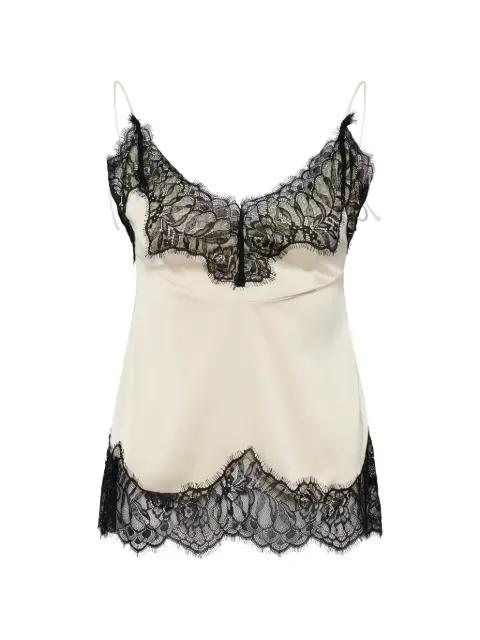 Lalou lace-trim top by GESTUZ